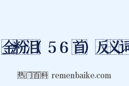 金粉泪(56首)反义词是什么意思的图片